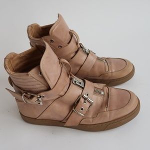 ALLSAINTS Tan Leather Sneakers